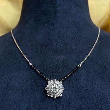 Silver American Diamond Mangalsutra