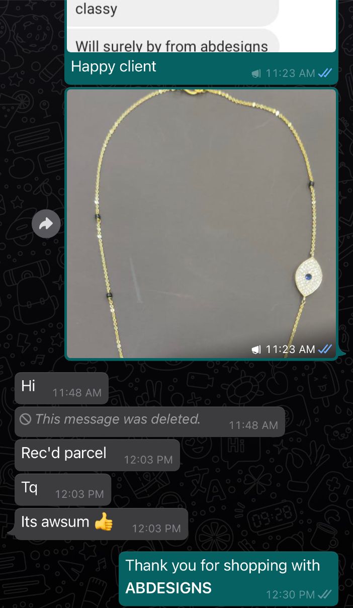 Goodluck Evil Eye Gold Plated Mangalsutra - Abdesignsjewellery