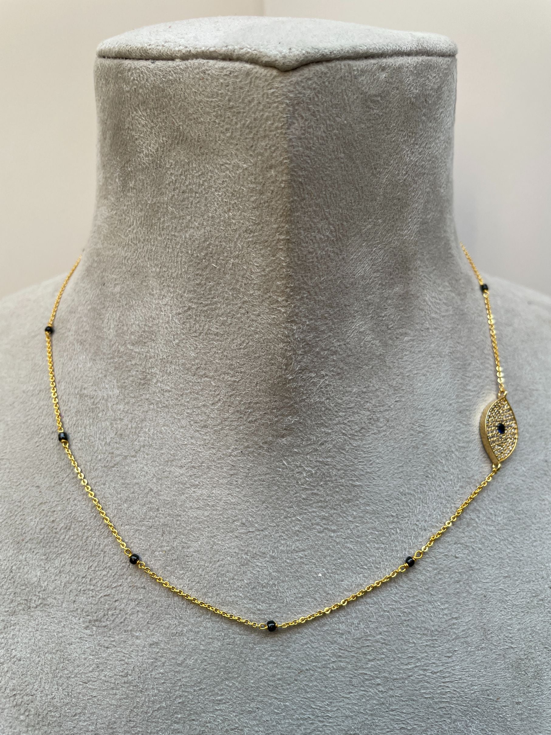 Goodluck Evil Eye Gold Plated Mangalsutra - Abdesignsjewellery