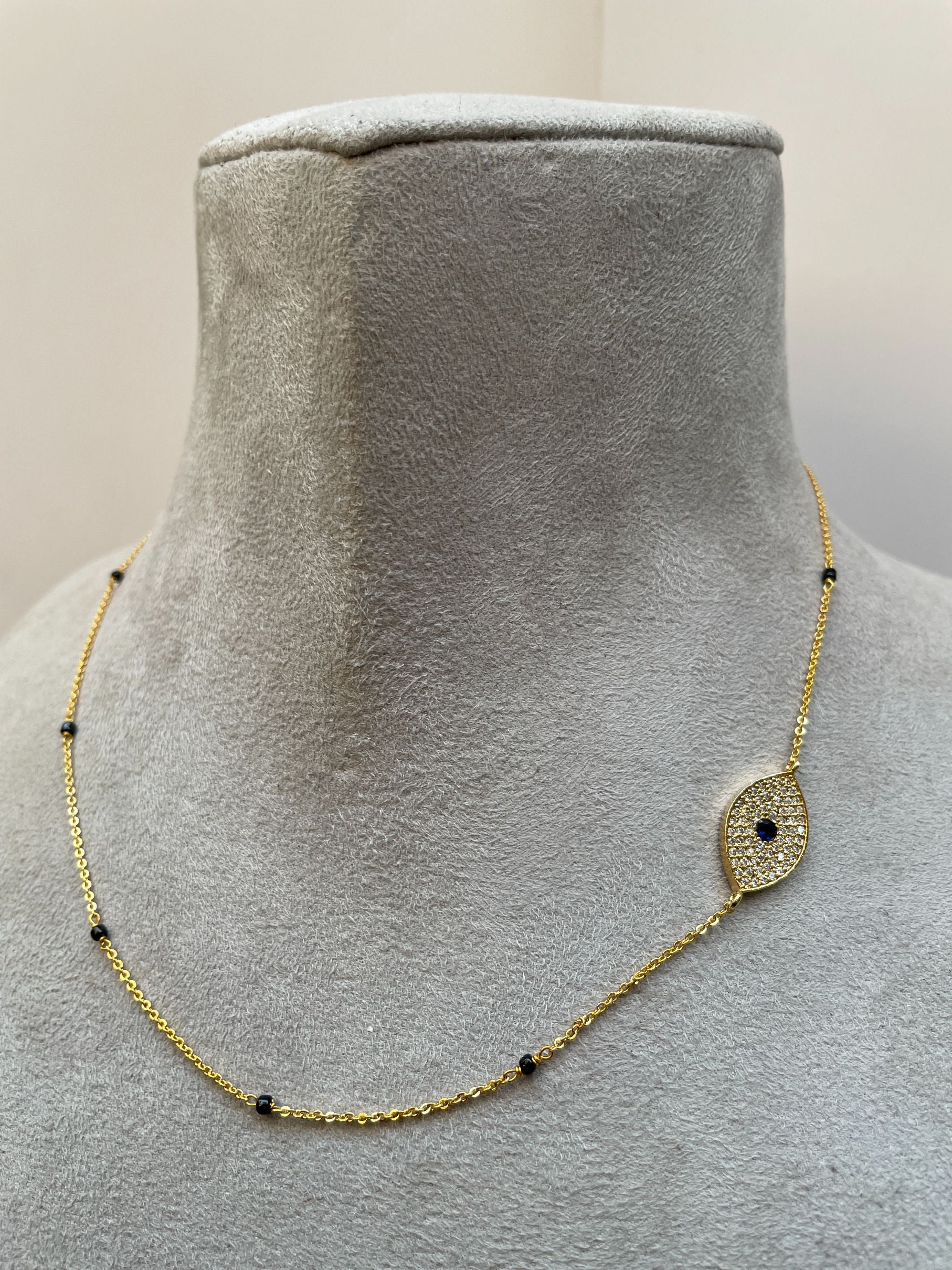 Goodluck Evil Eye Gold Plated Mangalsutra - Abdesignsjewellery