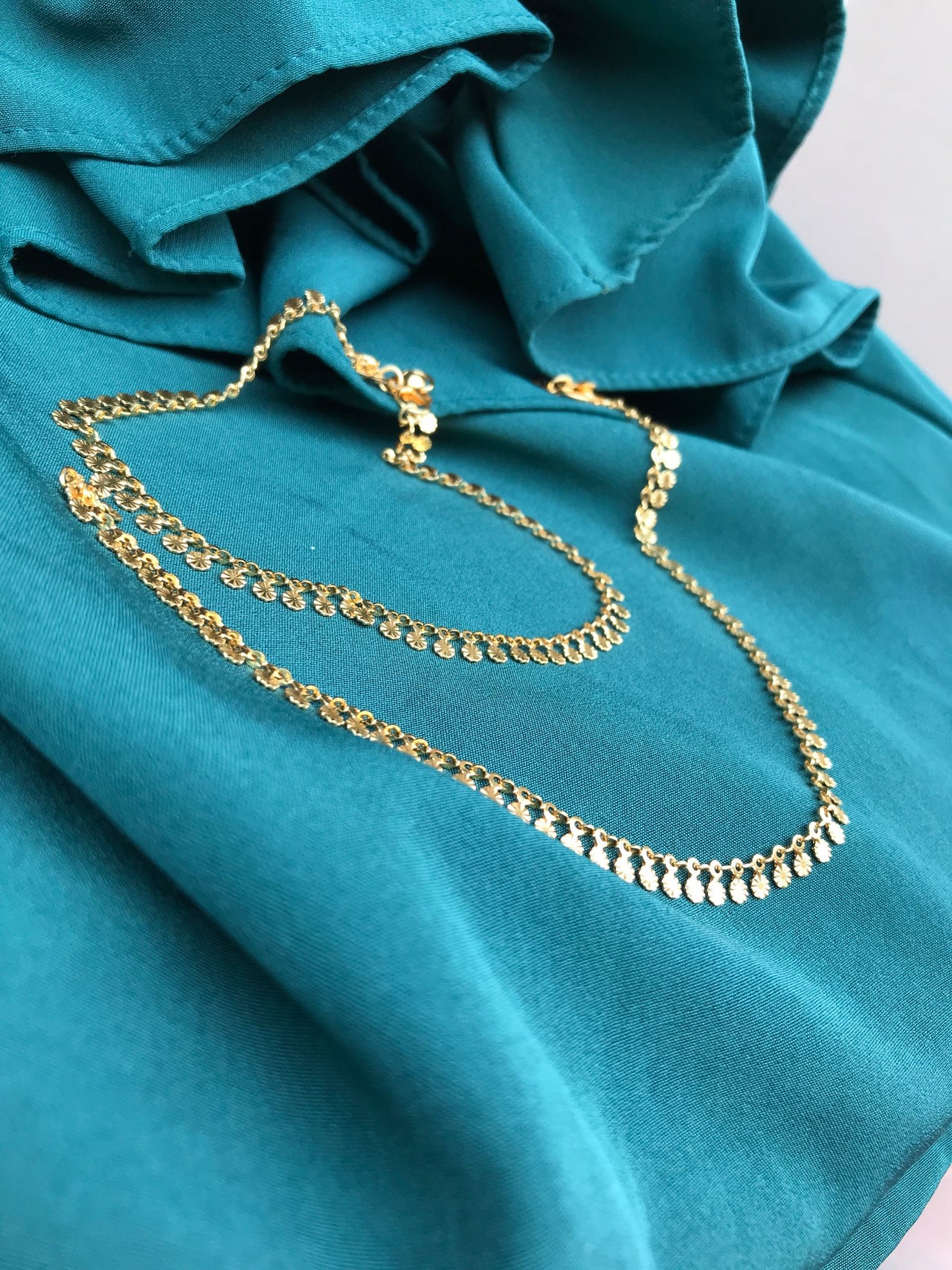 Round Pattern Gold Anklet - Abdesignsjewellery