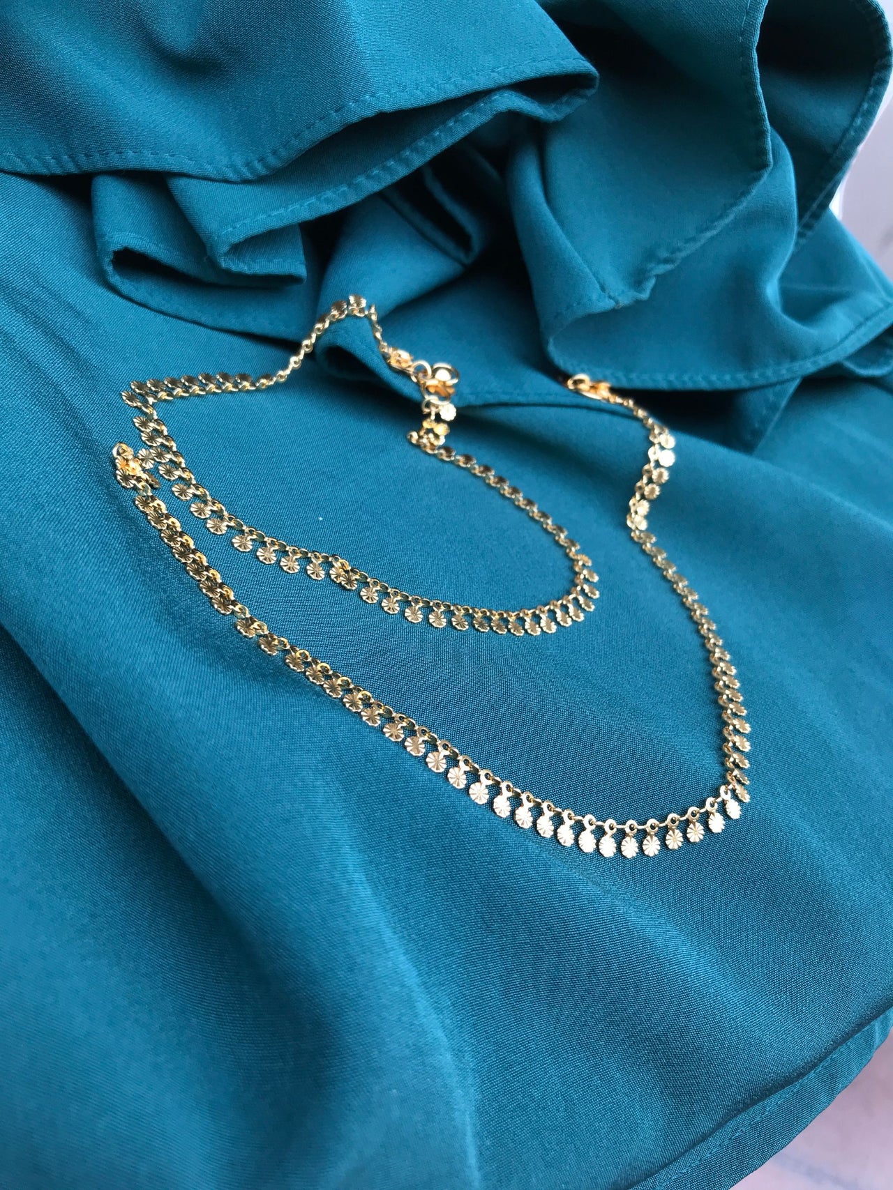 Round Pattern Gold Anklet - Abdesignsjewellery