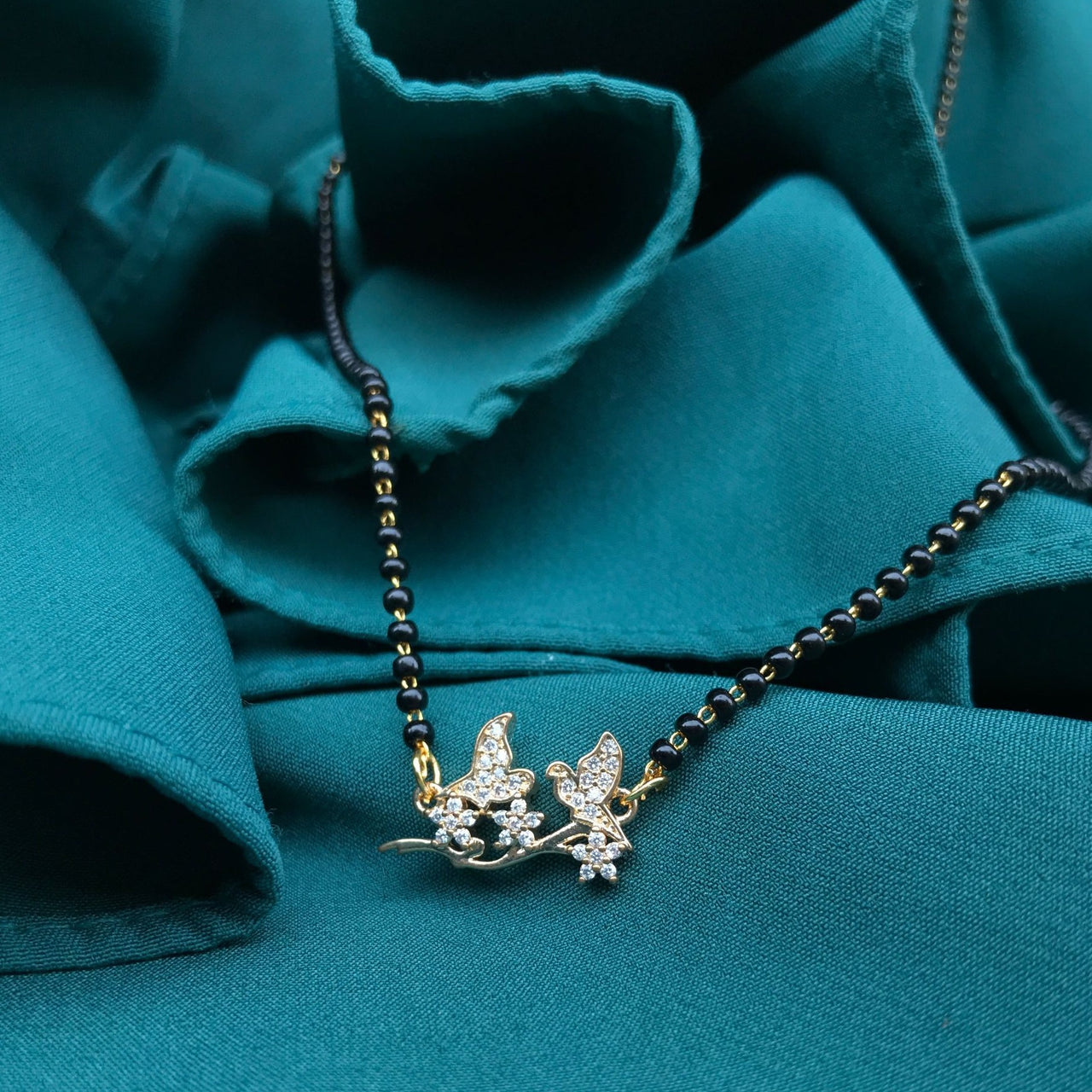 Bird Shape Diamond Mangalsutra - Abdesignsjewellery