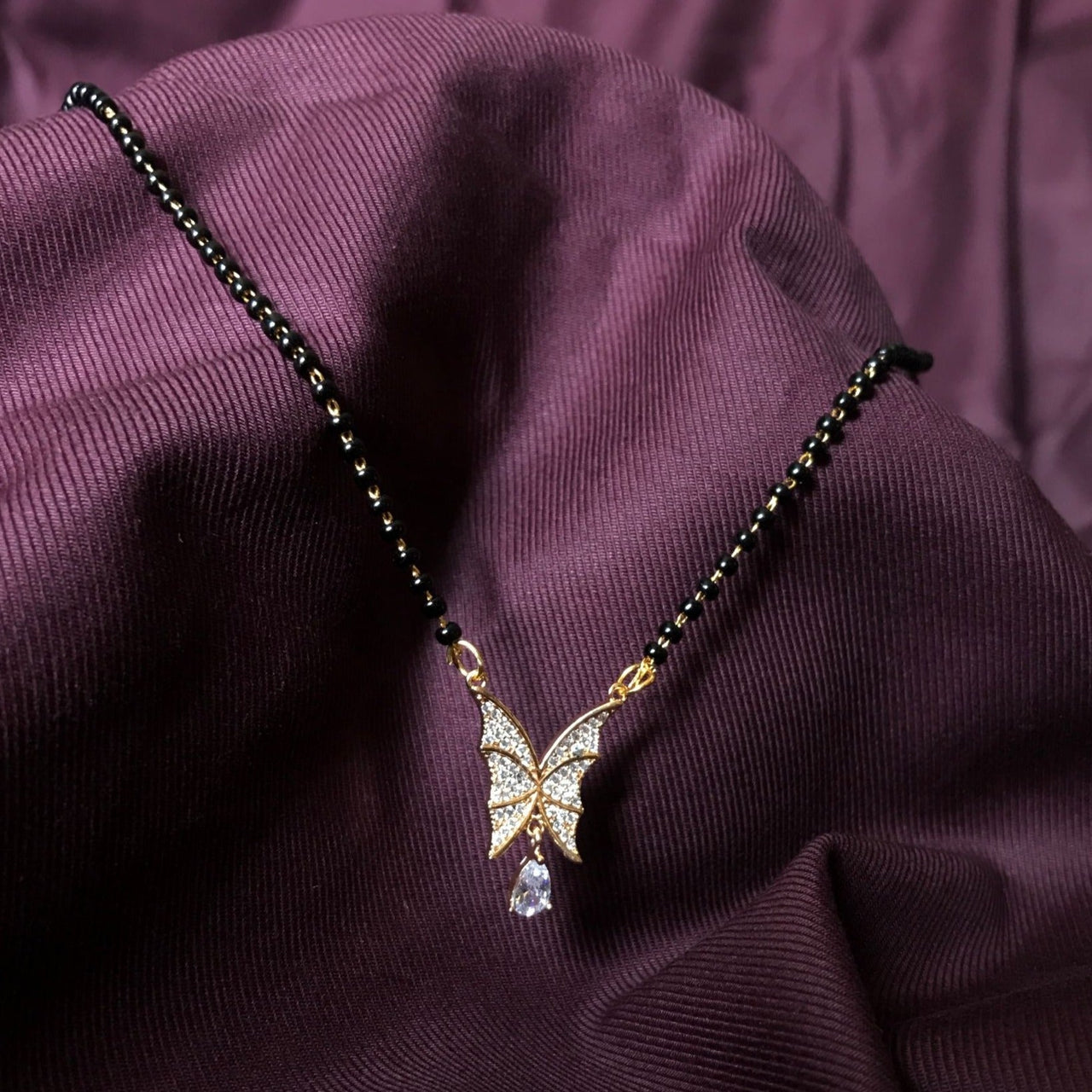 Butterfly Diamond Mangalsutra