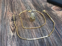 Thumbnail for Graceful Gold Anklet Toerings Combo Jewellery