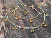 Thumbnail for Multicolour Gold Anklet Toerings Combo Jewellery - Abdesignsjewellery