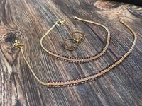 Thumbnail for Ruby Red Gold Anklet Toerings Combo Jewellery