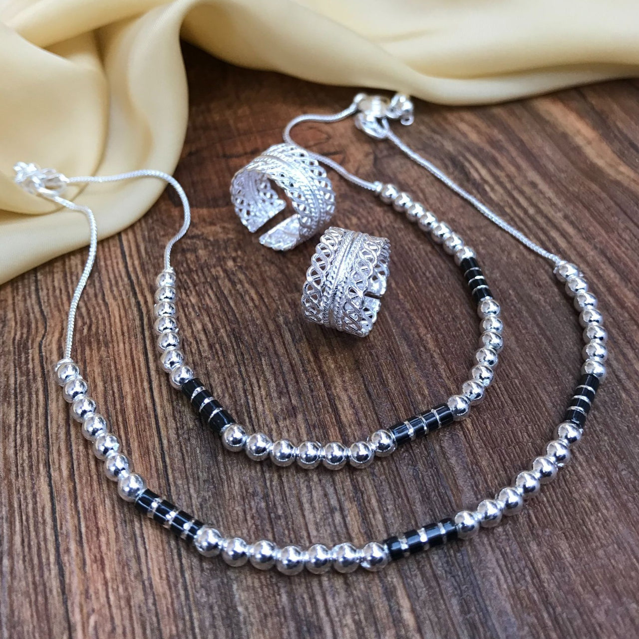 Exclusive Silver Anklet Toering Combo Jewellery - Abdesignsjewellery