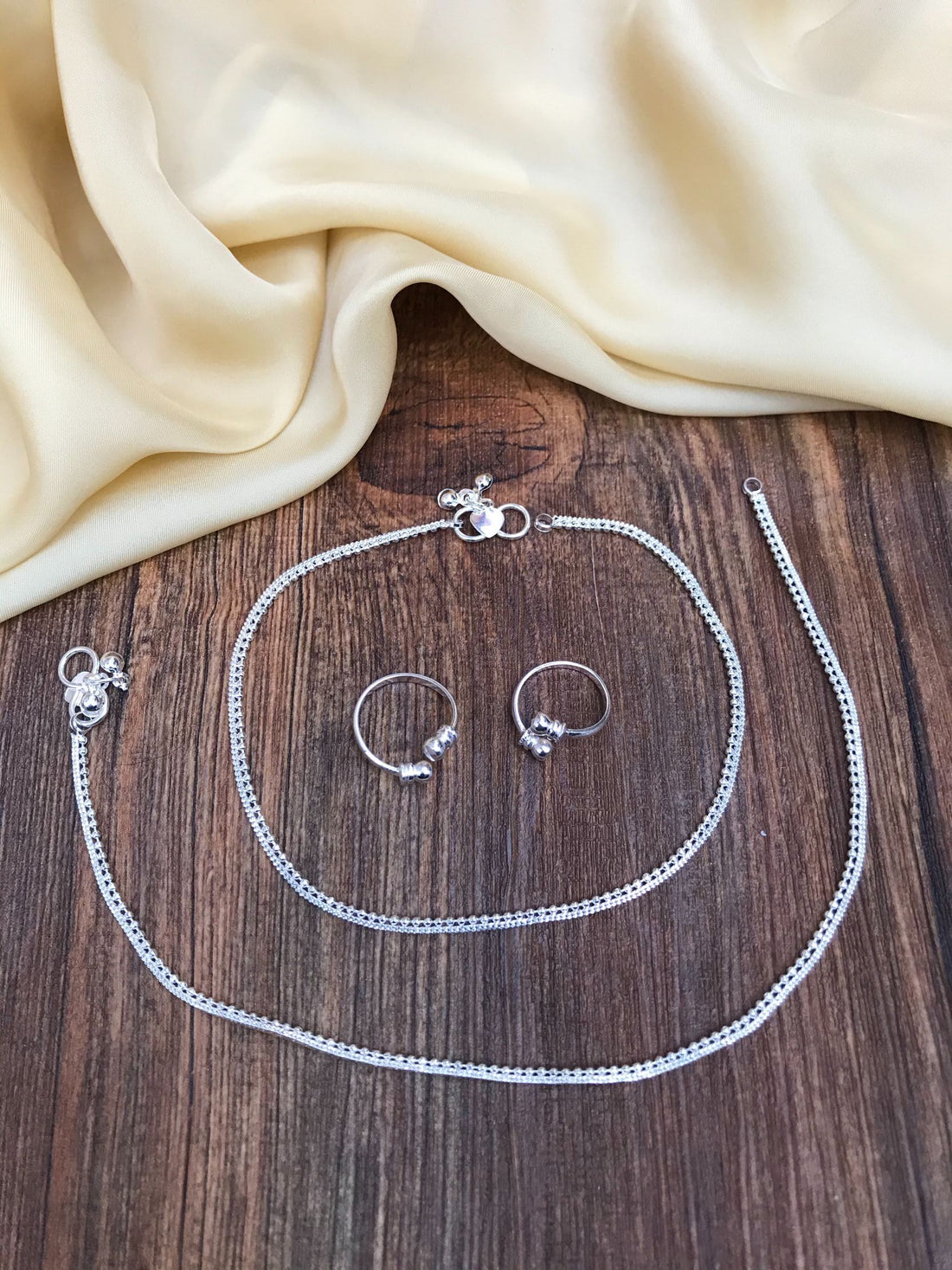 New Silver Anklet Toerings Combo Jewellery