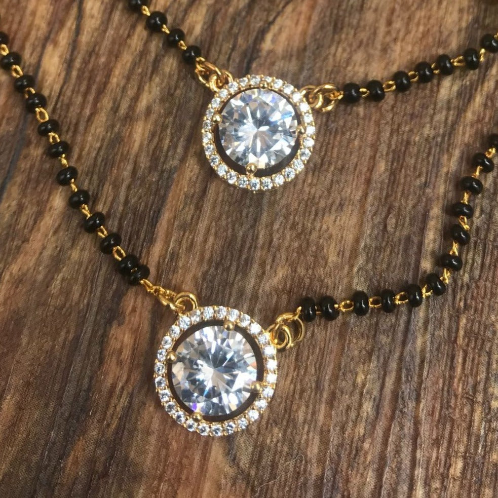 Double Gold Stone Mangalsutra
