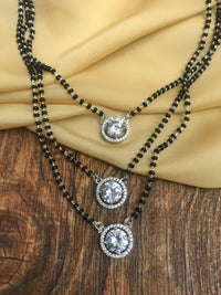 Thumbnail for Sparkling Silver Stone Mangalsutra