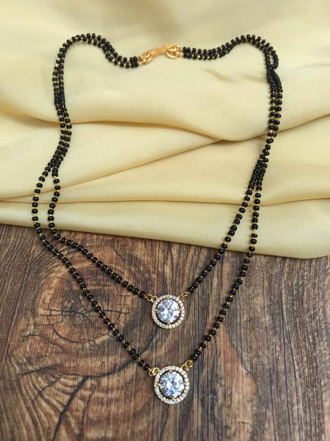 Double Gold Stone Mangalsutra - Abdesignsjewellery