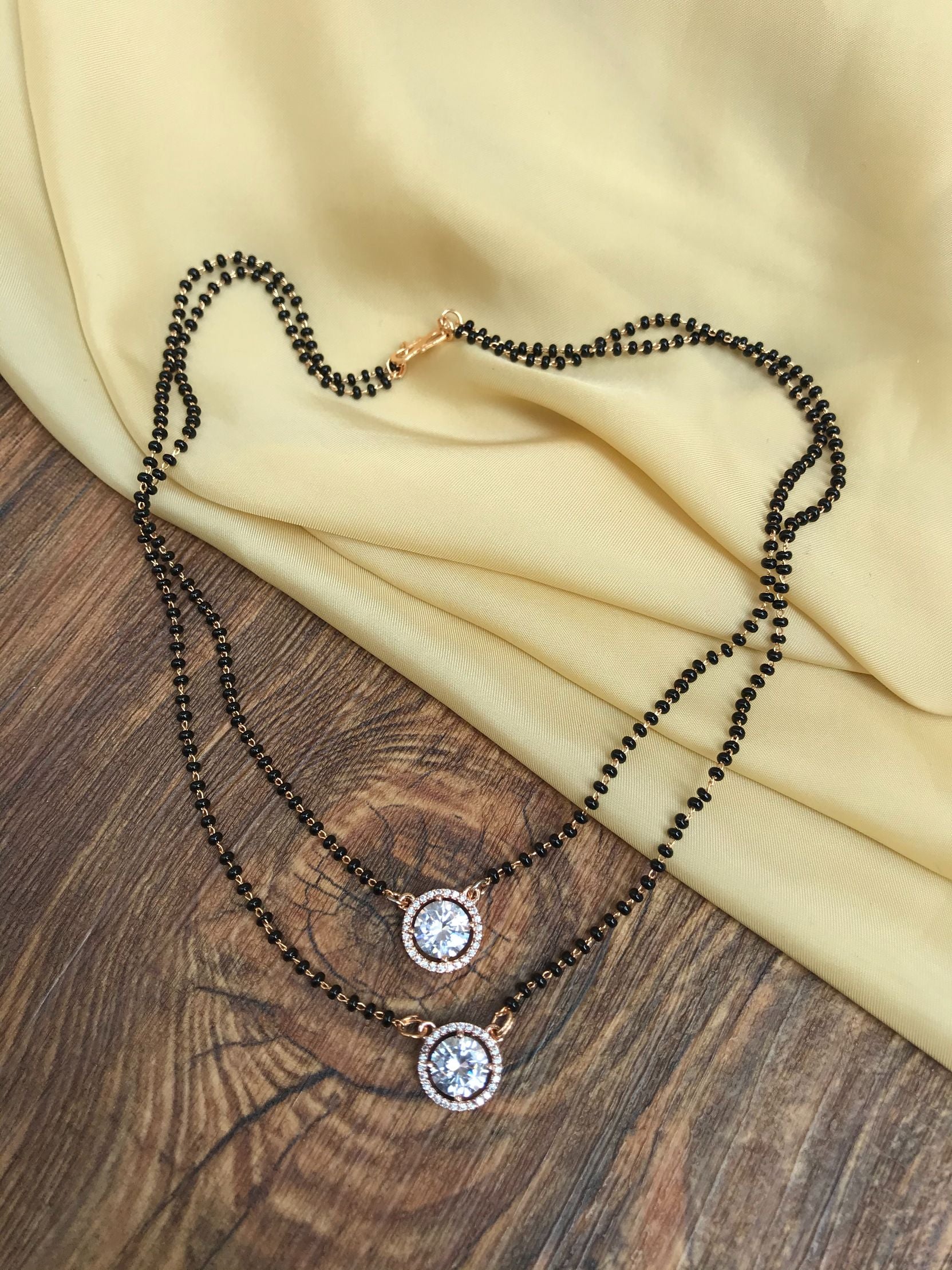 Rose Gold  Two Stone Mangalsutra