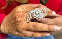 Thumbnail for Oversized Choki American Diamond Floral Rings - Abdesignsjewellery