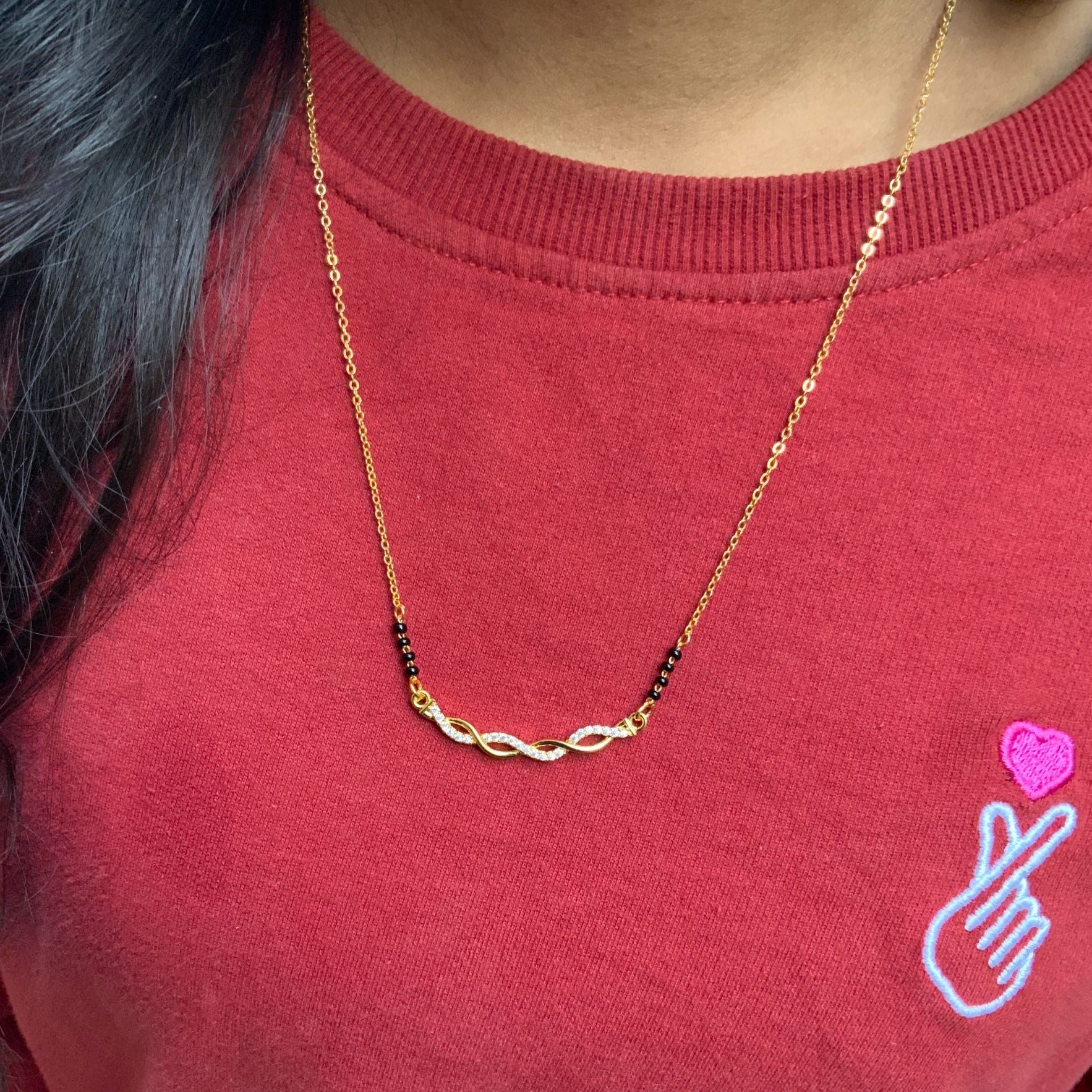 Trending Gold Plated American Diamond Mangalsutra