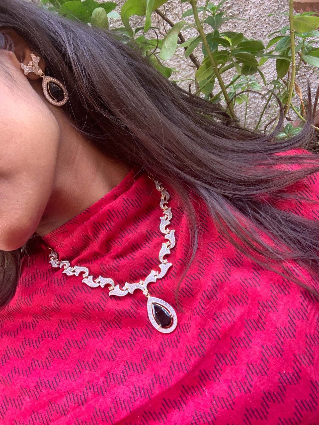 lovely American Blue Diamond Necklace