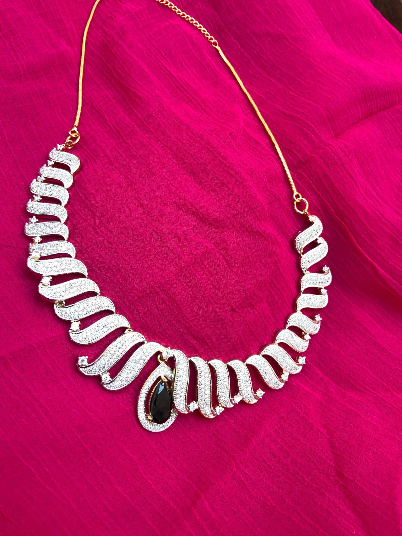 Charming Blue Diamond Necklace