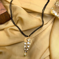 Thumbnail for Classic White Meena Kundan Mangalsutra - Abdesignsjewellery
