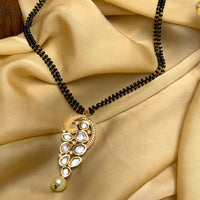 Thumbnail for Classic White Meena Kundan Mangalsutra - Abdesignsjewellery