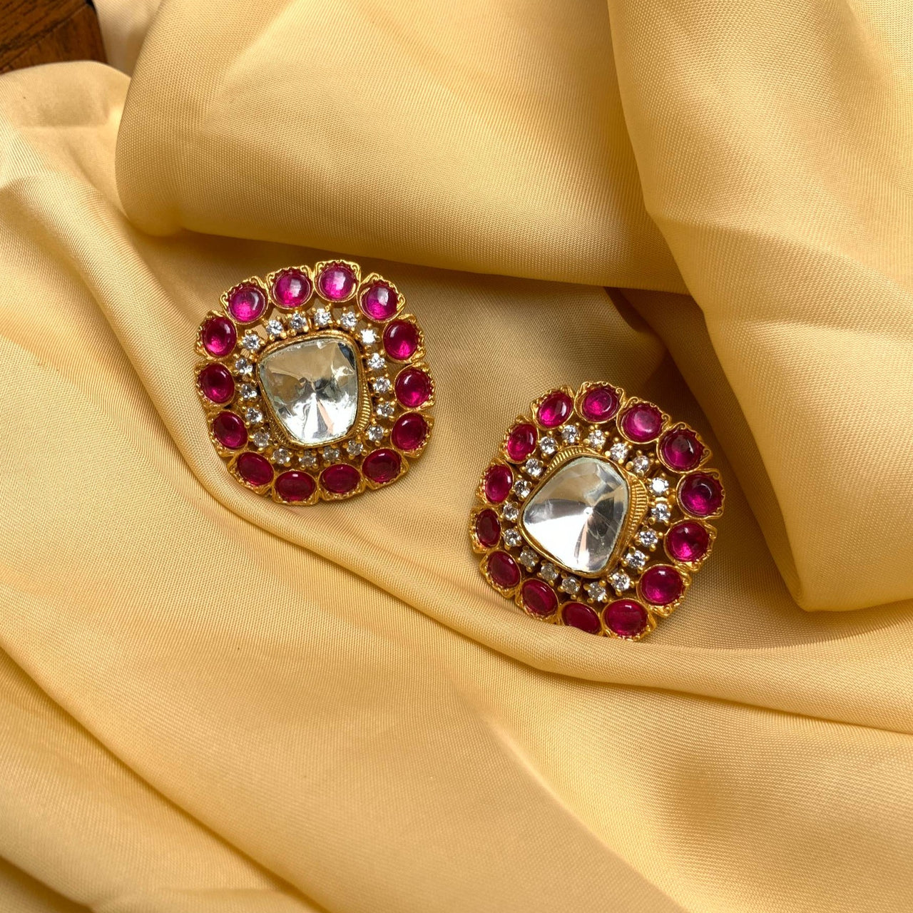 Beautiful Real Kemp Stone Earrings - Abdesignsjewellery