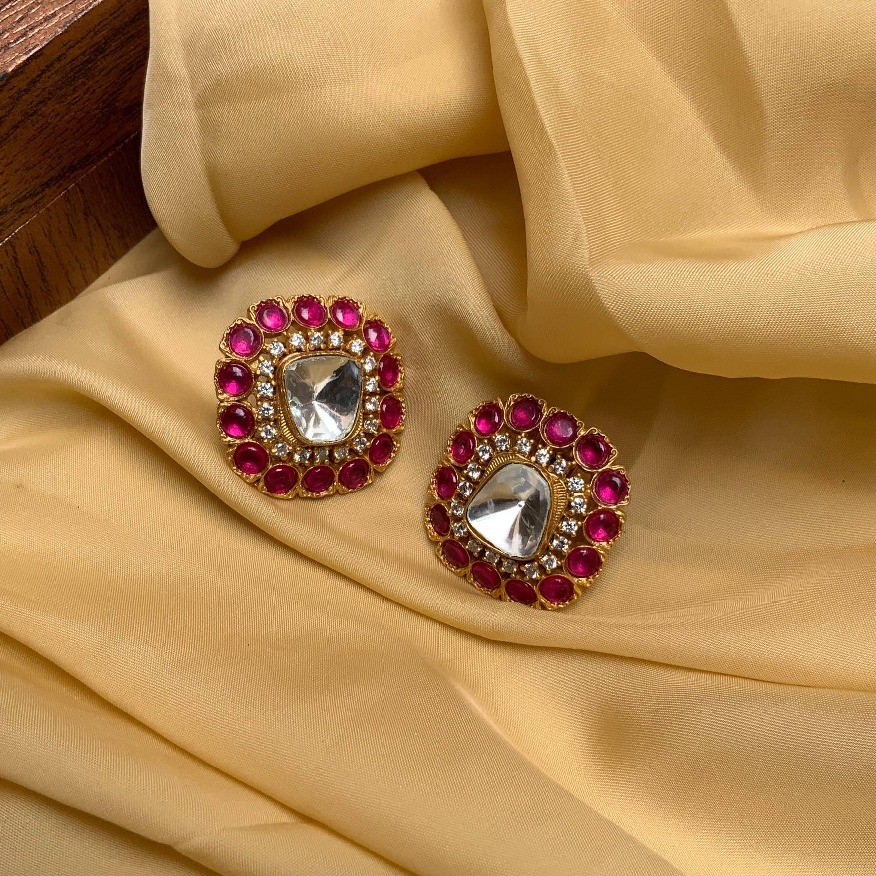 Beautiful Real Kemp Stone Earrings - Abdesignsjewellery