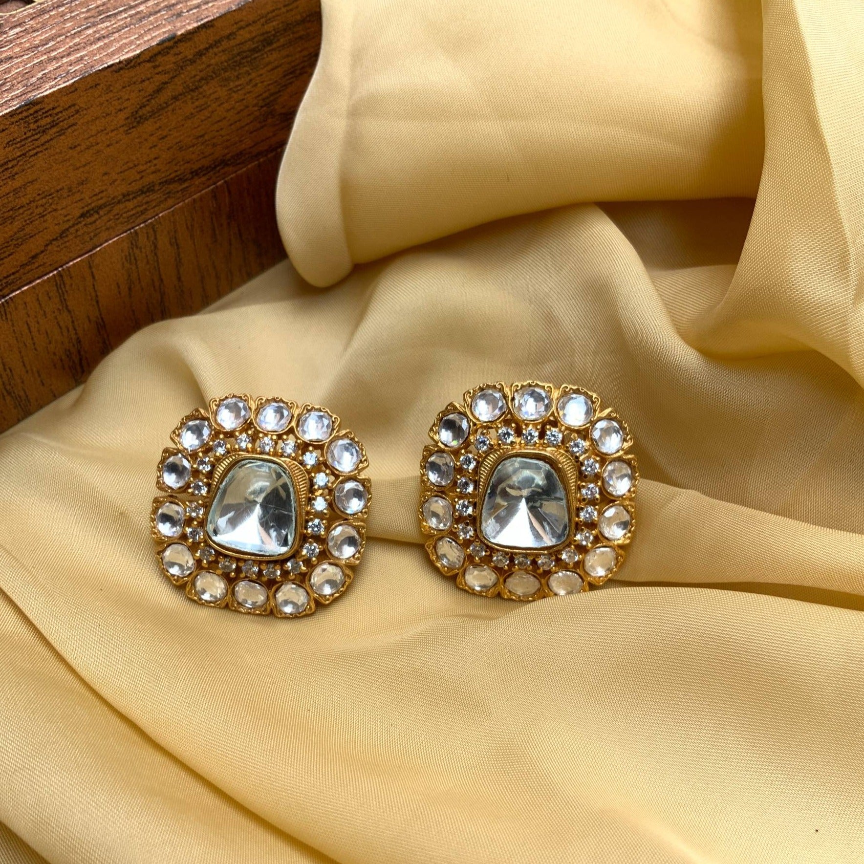 Beautiful Real Kemp Stone Earrings - Abdesignsjewellery