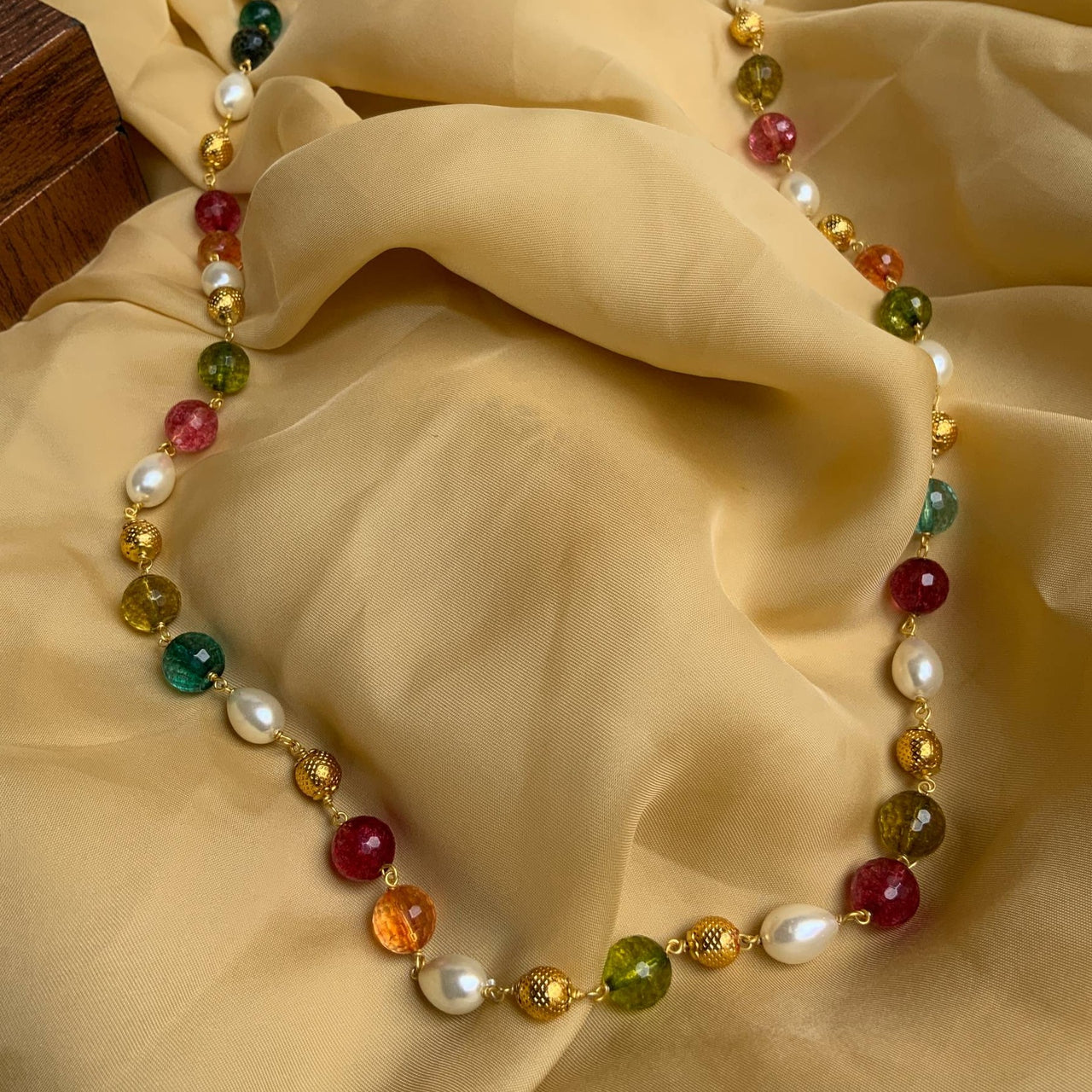 High Quality Colourful Baroque Pearl Beads Mala