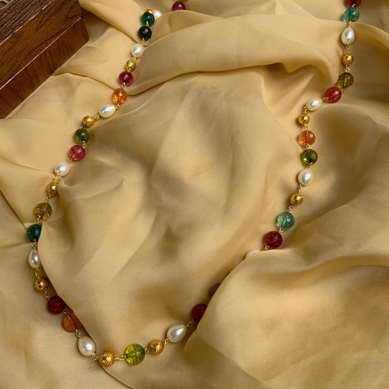 High Quality Colourful Baroque Pearl Beads Mala