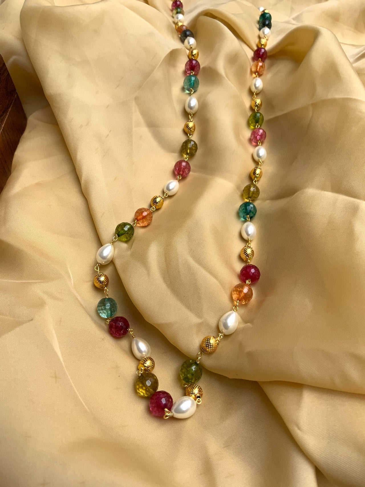 High Quality Colourful Baroque Pearl Beads Mala