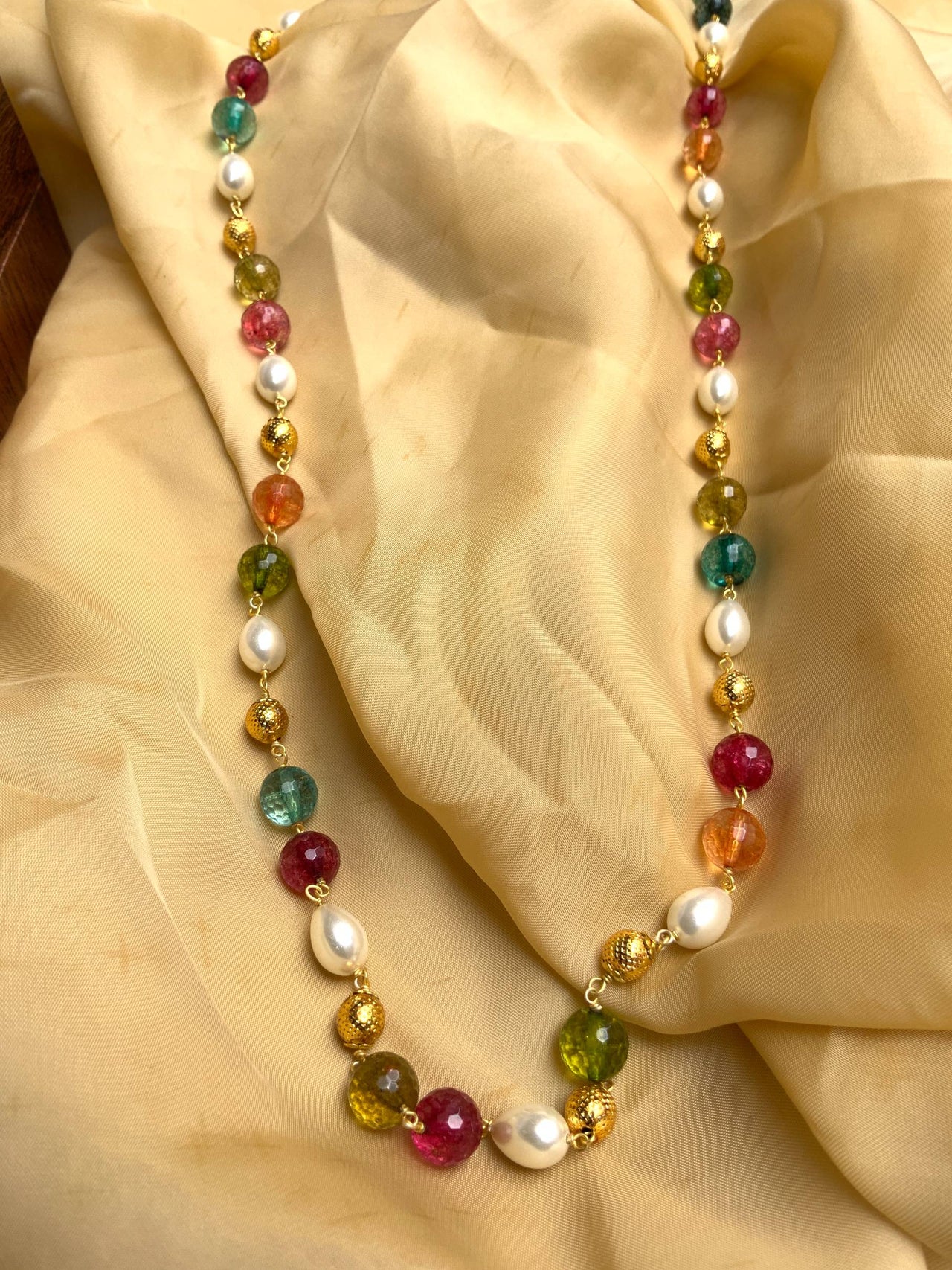 High Quality Colourful Baroque Pearl Beads Mala