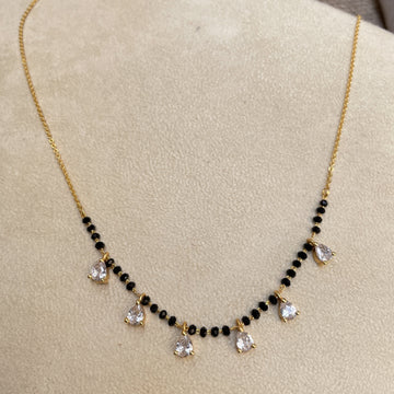 Dailywear Golden Diamond Drops Mangalsutra - Abdesignsjewellery