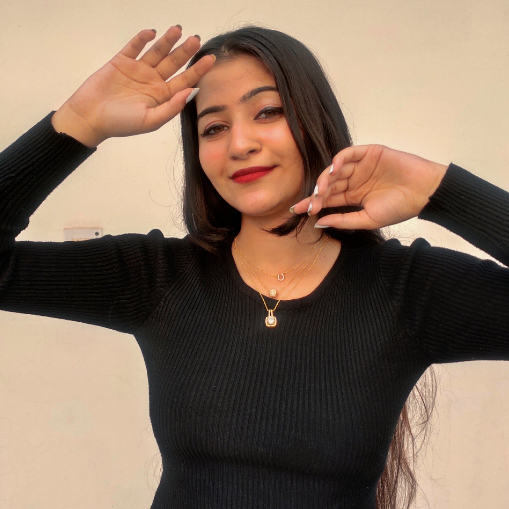Jahnavi Rai Spectacular Dailywear Three Fusion Jewellery Combo - pendant by Abdesigns Jewellery
