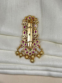 Thumbnail for High Quality Antique Kemp Stone Saree Pin