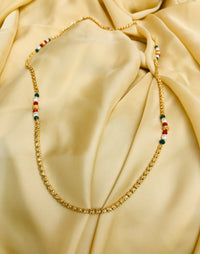 Thumbnail for Long Multicolour Gold Plated Bead Mala - Abdesignsjewellery