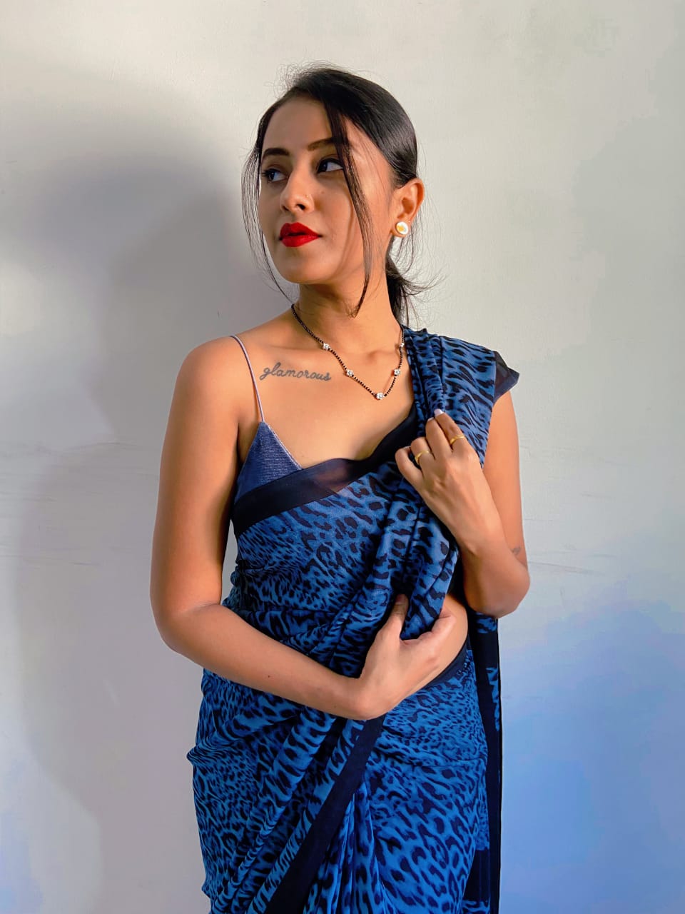 Dailywear Silver Flower Floral Pattern Mangalsutra - Abdesignsjewellery