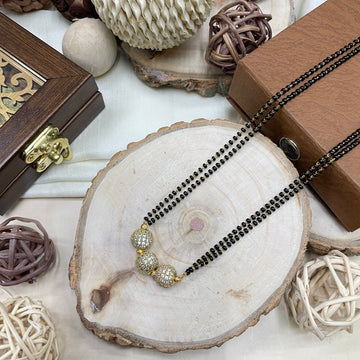 Sleek Antique Golden Ball Mangalsutra - mangalsutra by Abdesigns Jewellery
