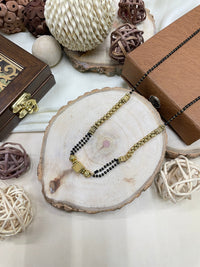 Thumbnail for Beautiful Antique Square Golden Mangalsutra - Abdesignsjewellery