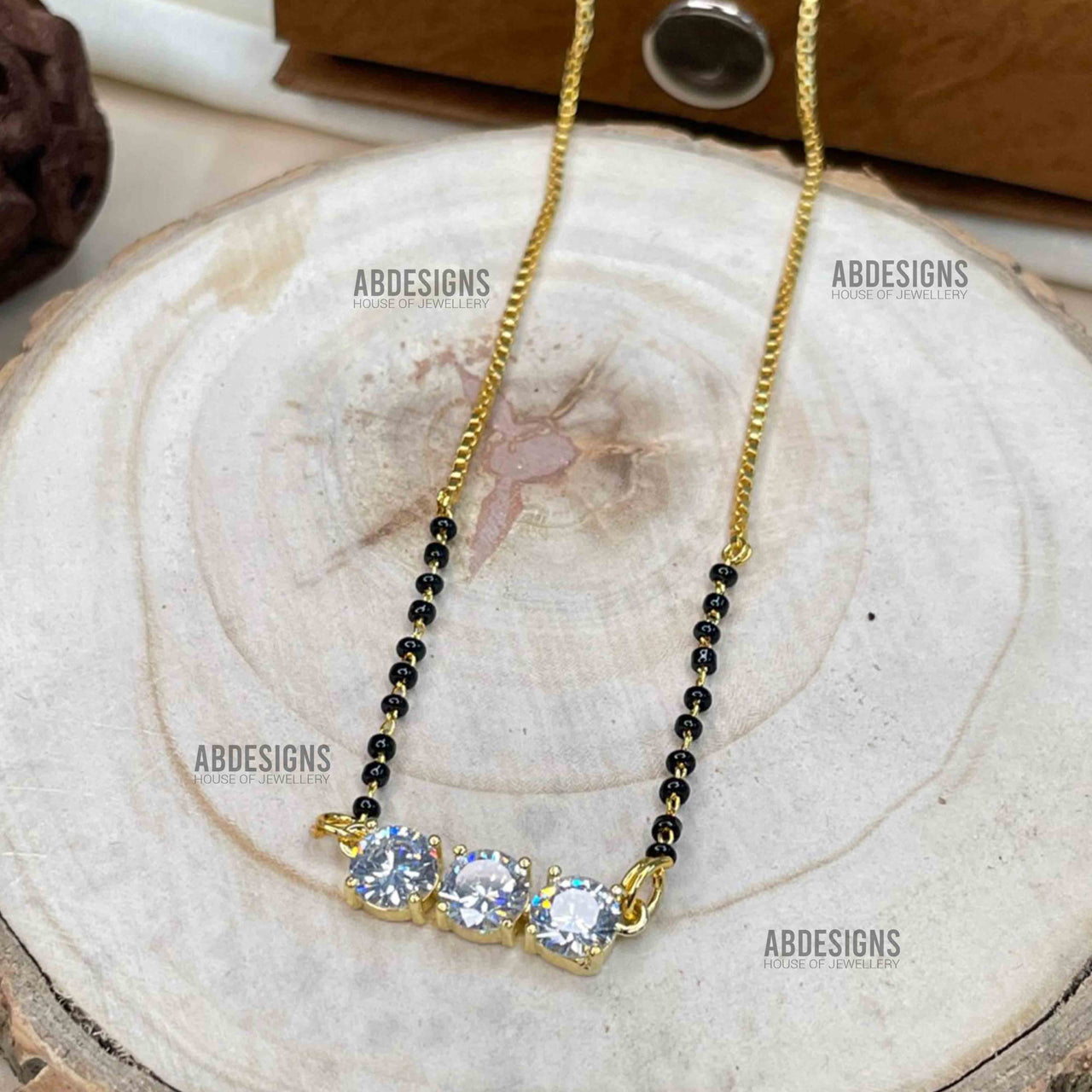 Aishwarya Khare Inspired Bhagya Lakshmi Beautiful Diamond Mangalsutra - Abdesignsjewellery