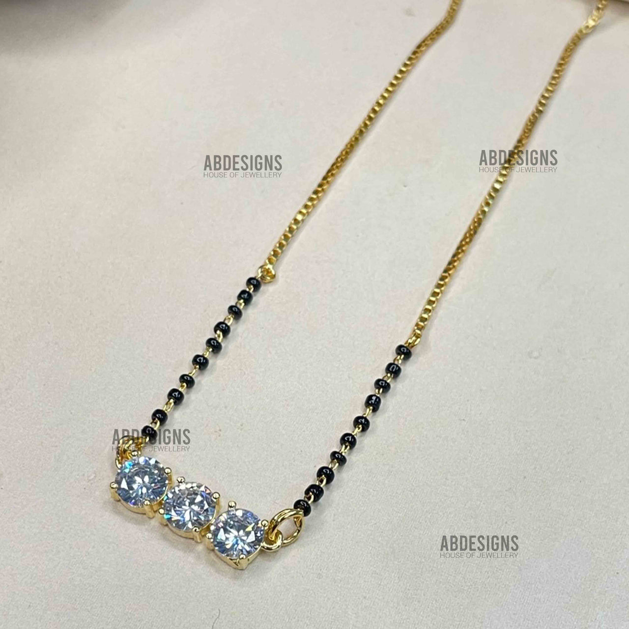 Aishwarya Khare Inspired Bhagya Lakshmi Beautiful Diamond Mangalsutra - Abdesignsjewellery