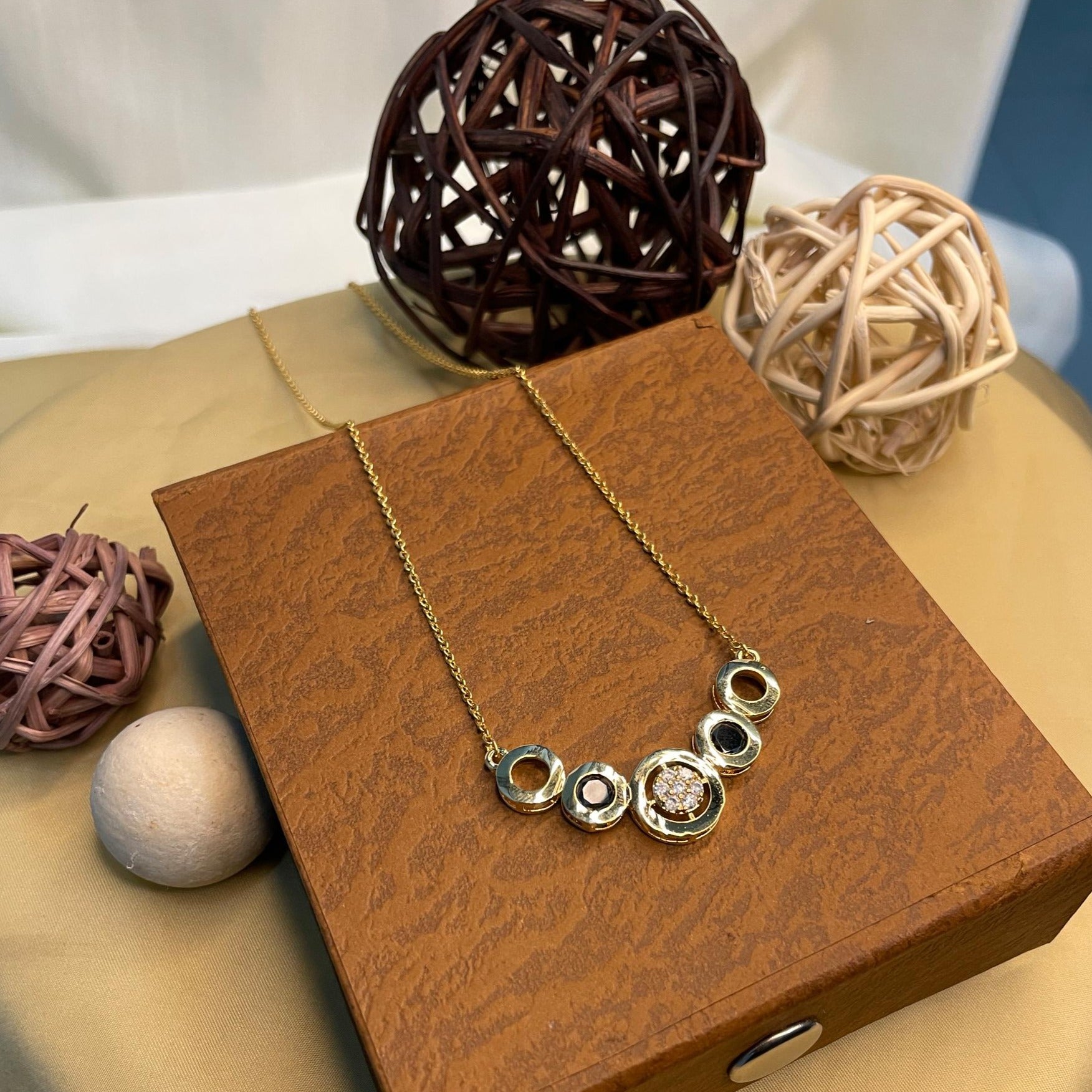 Timeless Gold Plated Fine Pendant & Chain - Abdesignsjewellery