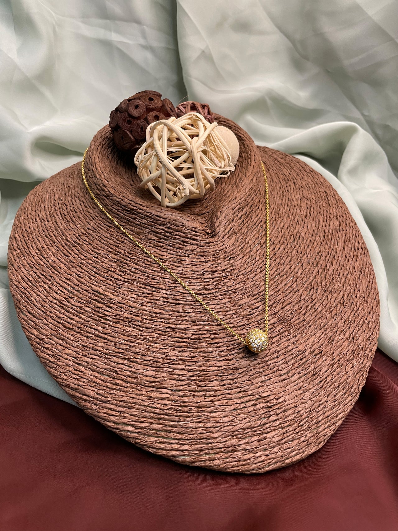 Dailywear Round Golden Ball Necklace - Abdesignsjewellery