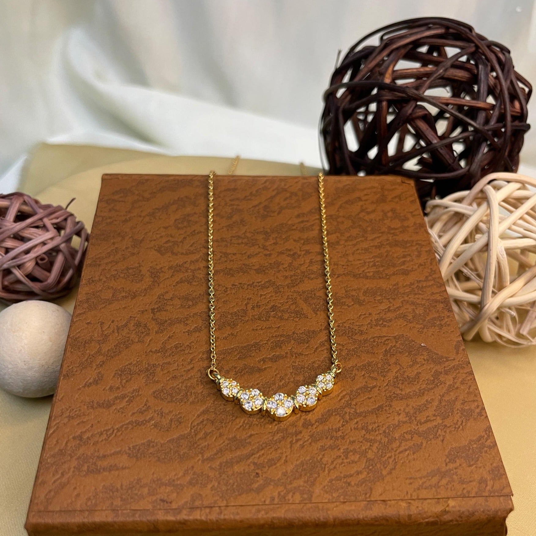 Bewitching Gold Plated Pendant & Chain - Abdesignsjewellery