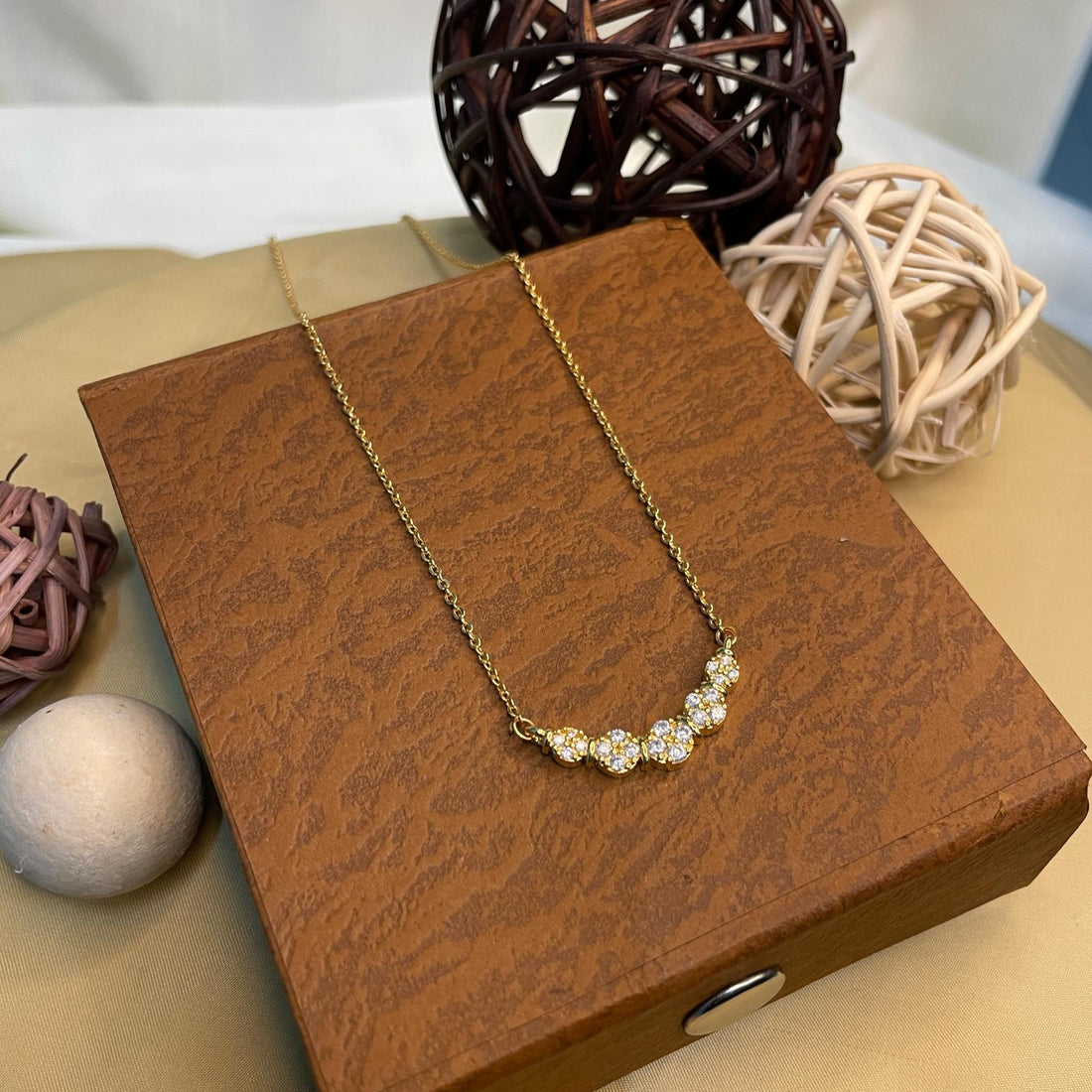 Bewitching Gold Plated Pendant & Chain - Abdesignsjewellery