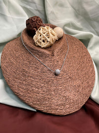 Thumbnail for Metallic Victorian Silver Ball Chain Dailywear Necklace