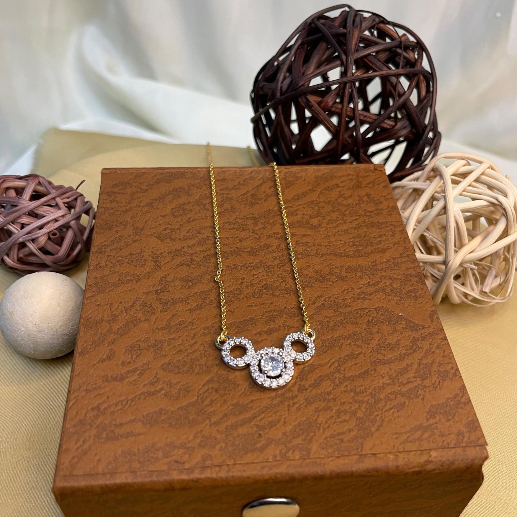 Charming Gold Plated Pendant & Chain - Abdesignsjewellery