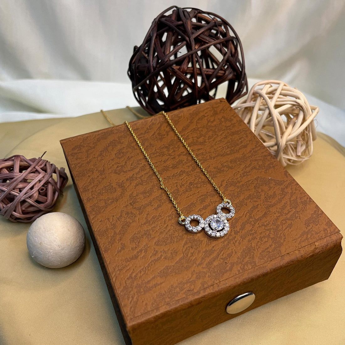 Charming Gold Plated Pendant & Chain - Abdesignsjewellery