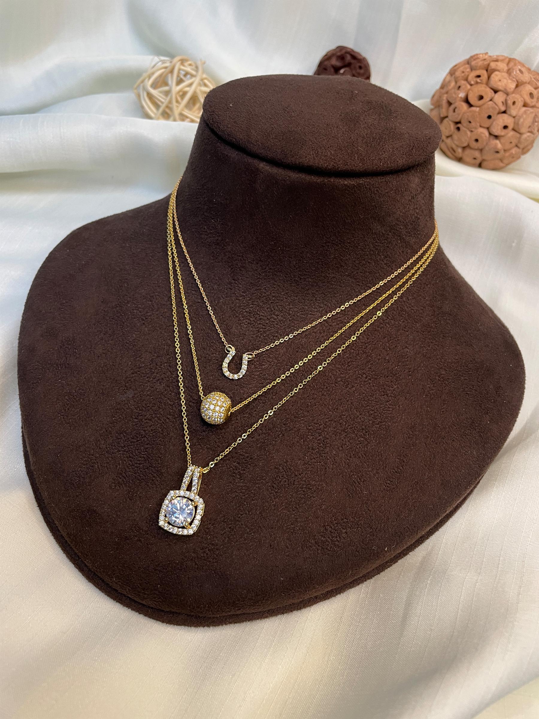 Jahnavi Rai Spectacular Dailywear Three Fusion Jewellery Combo - pendant by Abdesigns Jewellery