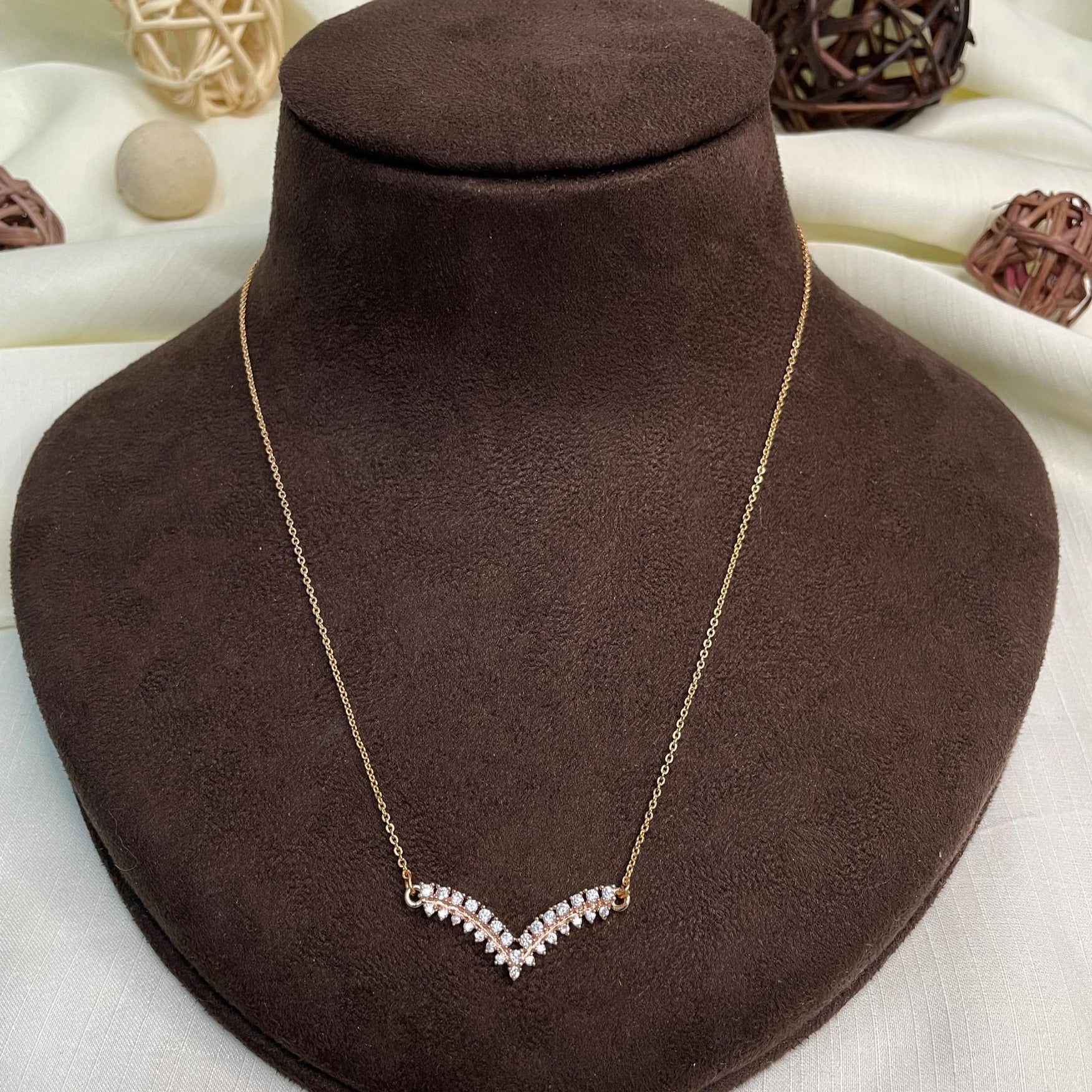 Premium Diamond AD Stone Pendant & Chain - pendant by Abdesigns Jewellery