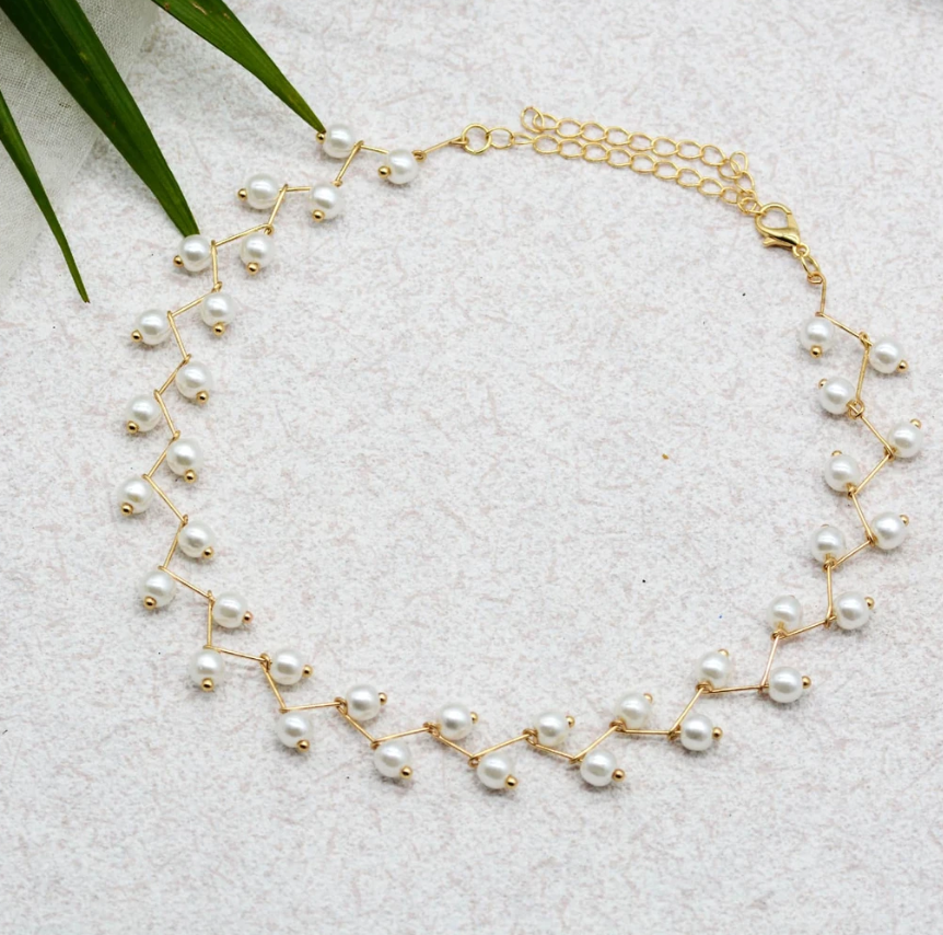 White Pearl Mala Necklace - Abdesignsjewellery