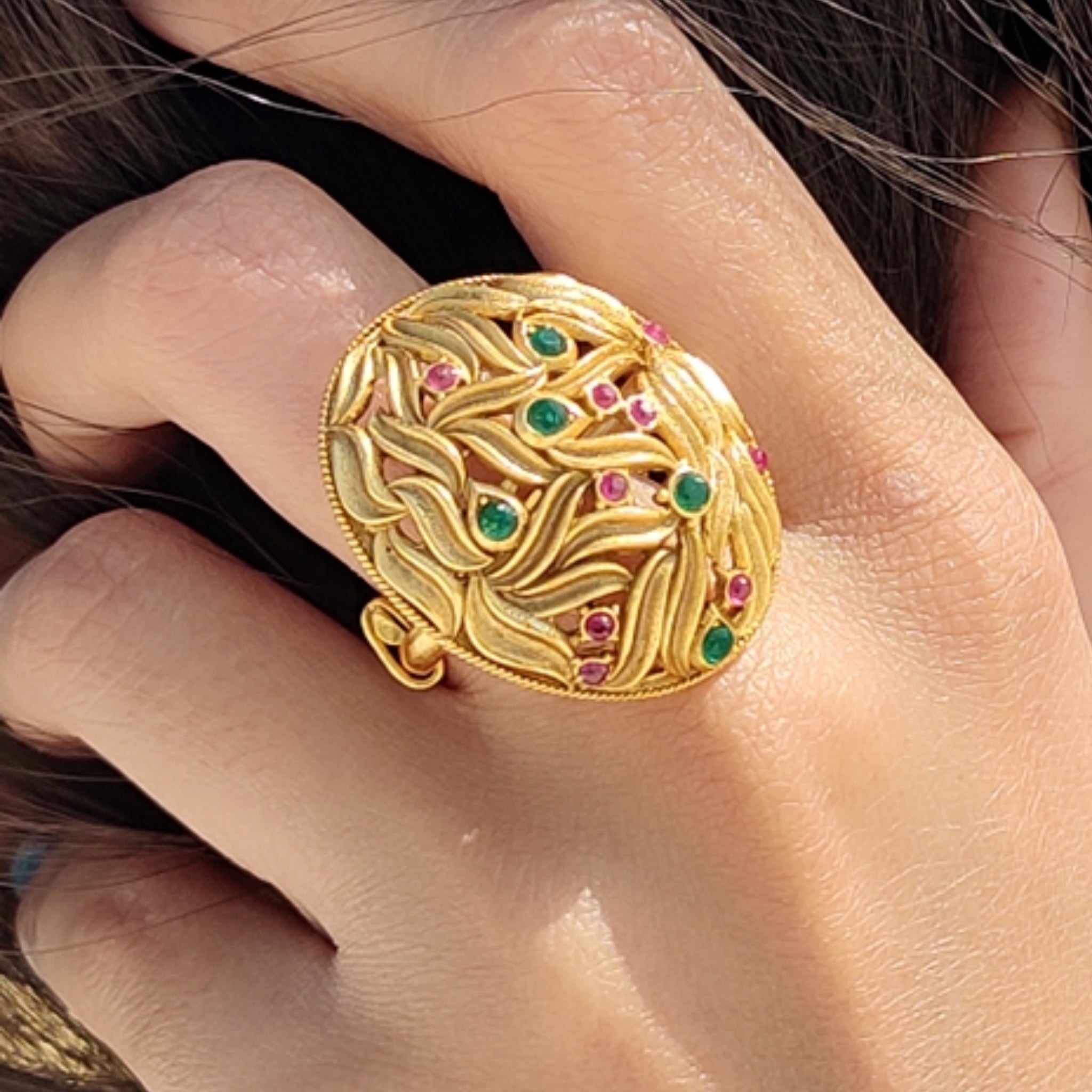 Traditional Multicolour Kemp Stone Ring - Abdesignsjewellery